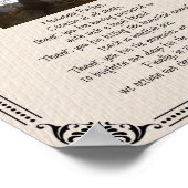 Foto-Gedenkgebet für Haustiere - Plakat (Ecke)