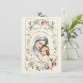 Foto-Gedenkgebet zur katholischen Beerdigung Ankündigung (Stehend Vorderseite)