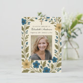 Foto-Gedenkgebet zur katholischen Beerdigung Ankündigung (Stehend Vorderseite)