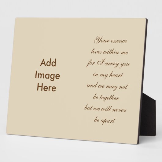 Foto-Gedenkgedicht Fotoplatte (Seite)