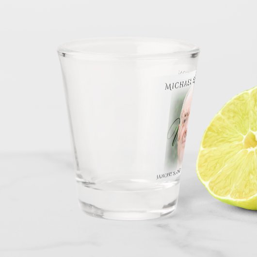 Foto-Gedenkglas Schnapsglas (Links)