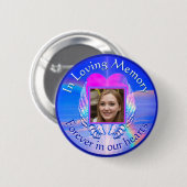 Foto-Gedenkherz Button (Vorne & Hinten)