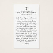 Foto-Gedenkkarte (Rückseite)