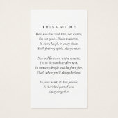 Foto-Gedenkkarte (Rückseite)