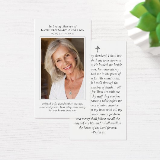 Foto-Gedenkkarte (Schreibtisch)