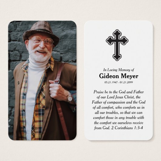 Foto-Gedenkkarte (Vorne & Hinten)