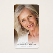 Foto-Gedenkkarte (Vorderseite)