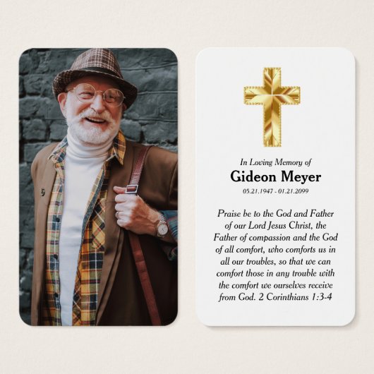 Foto-Gedenkkarte (Vorne & Hinten)