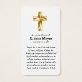 Foto-Gedenkkarte (Rückseite)