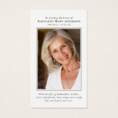 Foto-Gedenkkarte (Vorderseite)