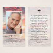 Foto-Gedenkkarte für Sunset (Vorne & Hinten)