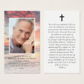 Foto-Gedenkkarte für Sunset (Vorne & Hinten)