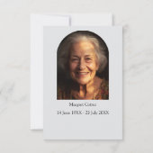 Foto-Gedenkkarte | Personalisierte Karte (Rückseite)