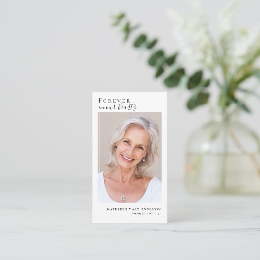 Foto-Gedenkkarte Telefonnummerkarte (Stehend Vorderseite)