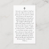 Foto-Gedenkkarte Telefonnummerkarte (Rückseite)