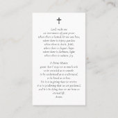 Foto-Gedenkkarte Telefonnummerkarte (Rückseite)