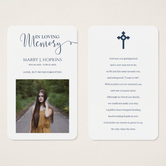 Foto-Gedenkkarten (Vorne & Hinten)