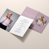 Foto-Gedenkordnung in Rosa Einladung