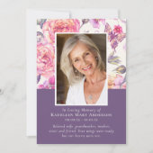 Foto-Gedenkprogramm für Blumenbeete Einladung (Vorderseite)