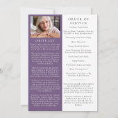 Foto-Gedenkprogramm für Blumenbeete Einladung (Rückseite)