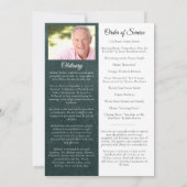 Foto-Gedenkprogramm für Grünes Leder Einladung (Rückseite)