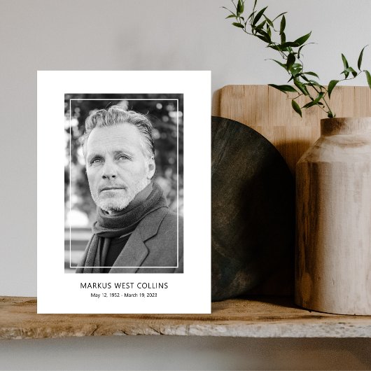 Foto-Gedenkprogramm für moderne Feiern Programm