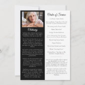 Foto-Gedenkprogramm für Sonnenblumen Einladung (Rückseite)