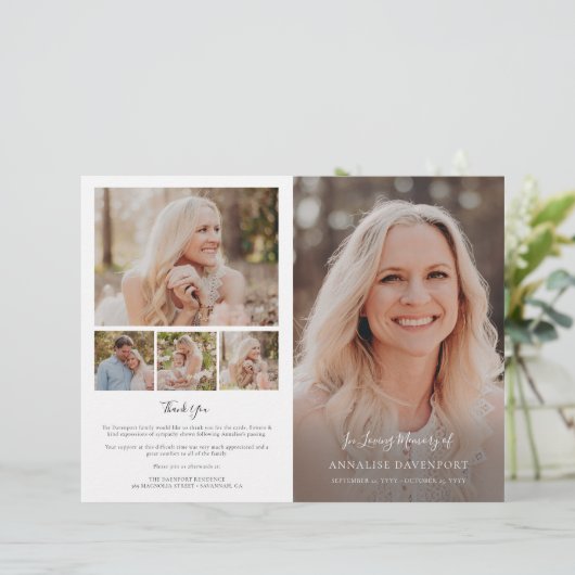 Foto-Gedenkprogramm zur Beerdigung von Beileid (Stehend Vorderseite)