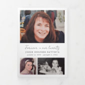 Foto-Gedenkprogramm zur Beerdigung von Beileid Dreifach-gefaltete Programmkarte (Cover)