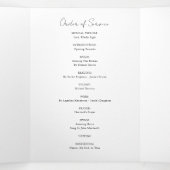 Foto-Gedenkprogramm zur Beerdigung von Beileid Dreifach-gefaltete Programmkarte (Innenseite Mitte)