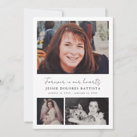 Foto-Gedenkprogramm zur Beerdigung von Beileid Einladung (Vorderseite)