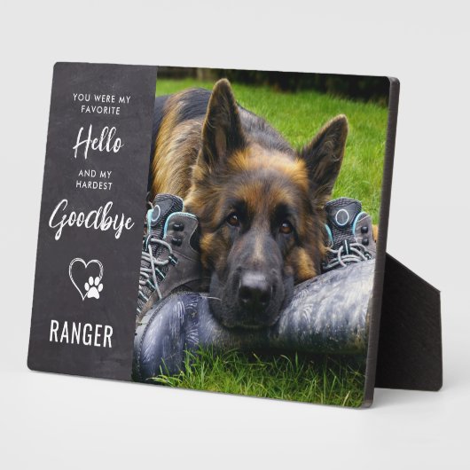 Foto-Gedenkstätte für Haustiere - Foto für Hunde - Fotoplatte (Seite)