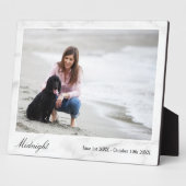 Foto-Gedenkstätte für Haustiere: Weißer Marmor Fotoplatte (Seite)