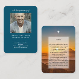 Foto-Gedenkstätte Ich bin Gratis Gebet mit Kreuz-K Visitenkarte