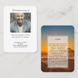 Foto Gedenkstätte Ich bin Gratis Gebetskarte Visitenkarte