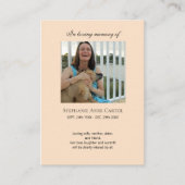 Foto Gedenkstätte Ich bin Gratis Gebetskarte Visitenkarte (Vorderseite)