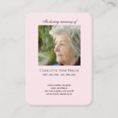 Foto Gedenkstätte Ich bin Gratis Gebetskarte Visitenkarte (Vorderseite)