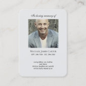 Foto Gedenkstätte Ich bin Gratis Gebetskarte Visitenkarte (Vorderseite)