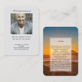 Foto Gedenkstätte Ich bin Gratis Gebetskarte Visitenkarte