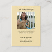 Foto Gedenkstätte Ich bin Gratis Gebetskarte Visitenkarte (Vorderseite)