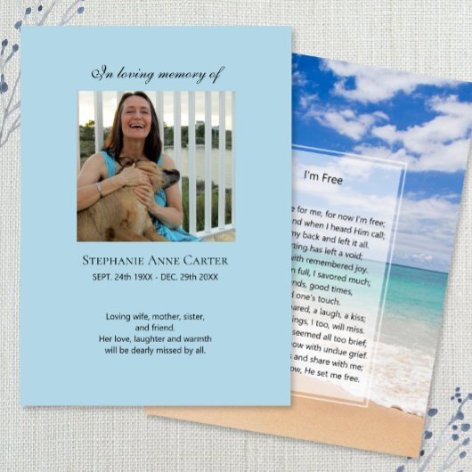 Foto Gedenkstätte Ich bin Gratis Gebetskarte Visitenkarte