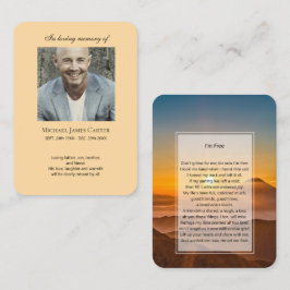 Foto Gedenkstätte Ich bin Gratis Gebetskarte Visitenkarte