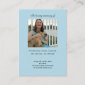 Foto Gedenkstätte Ich bin Gratis Gebetskarte Visitenkarte (Vorderseite)