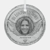 Foto-Gedenkstätte im Love Memory Glass Ornament (Vorderseite)