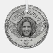 Foto-Gedenkstätte im Love Memory Glass Ornament (Rückseite)