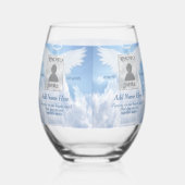 Foto-Gedenkstätte mit Wolken Weinglas Ohne Stiel (Rückseite)