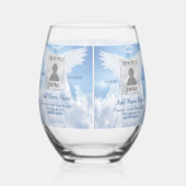 Foto-Gedenkstätte mit Wolken Weinglas Ohne Stiel (Rechts)