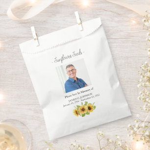 Foto Gedenkstätte Sonnenblumen Samen Beerdigung Ta Geschenktütchen