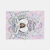 Foto-Gedenktafel rosa Fleecedecke (Vorderseite (Horizontal))