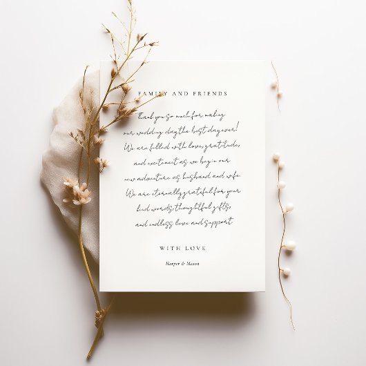 Foto "Gehört für immer" Danke Karte